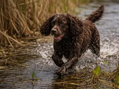 American Water Spaniel Jagdhund apportierender Hund