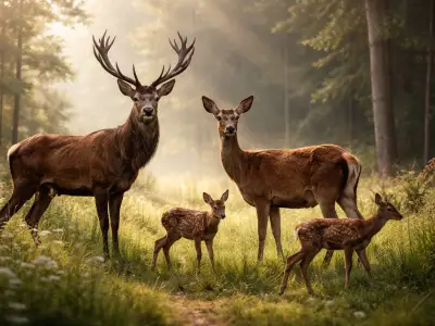 Red deer (Cervus elaphus) in its natural habitat