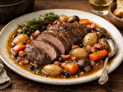 Capriolo brasato in casseruola