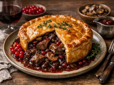Tourte rustica di capriolo al vino rosso