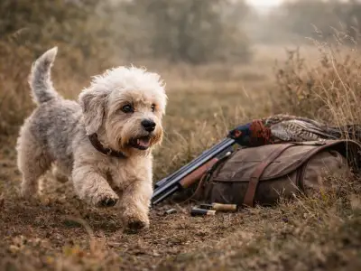 Dandie Dinmont Terrier, terrier de cuerpo alargado, patas cortas y mechón sedoso