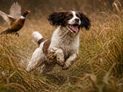 English Springer Spaniel Jagdhund stöbernder Hund