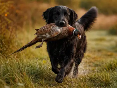 Flat-Coated Retriever Jagdhund apportierender Hund