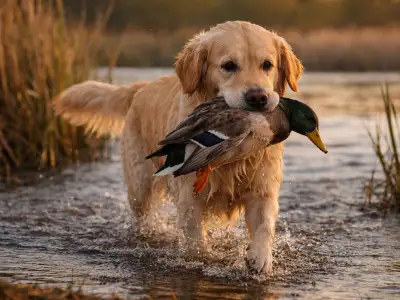 Golden Retriever Jagdhund apportierender Hund