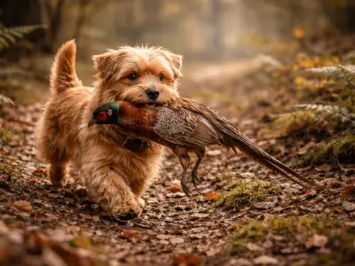 Norfolk Terrier, pequeño terrier compacto de pelo áspero y orejas caídas