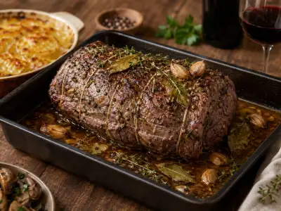 Arrosto di cinghiale al forno con erbe aromatiche