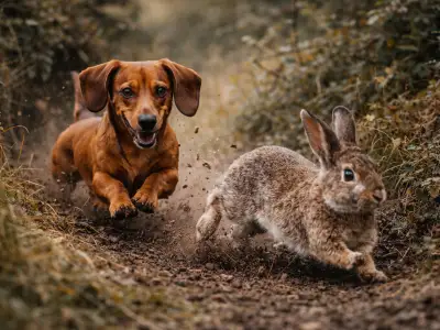 Dachshund hunting dog used for burrow hunting and tracking wounded game