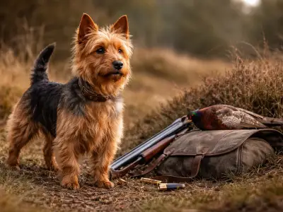 Terrier australiano, pequeño terrier rústico de pelo duro y gorguera marcada