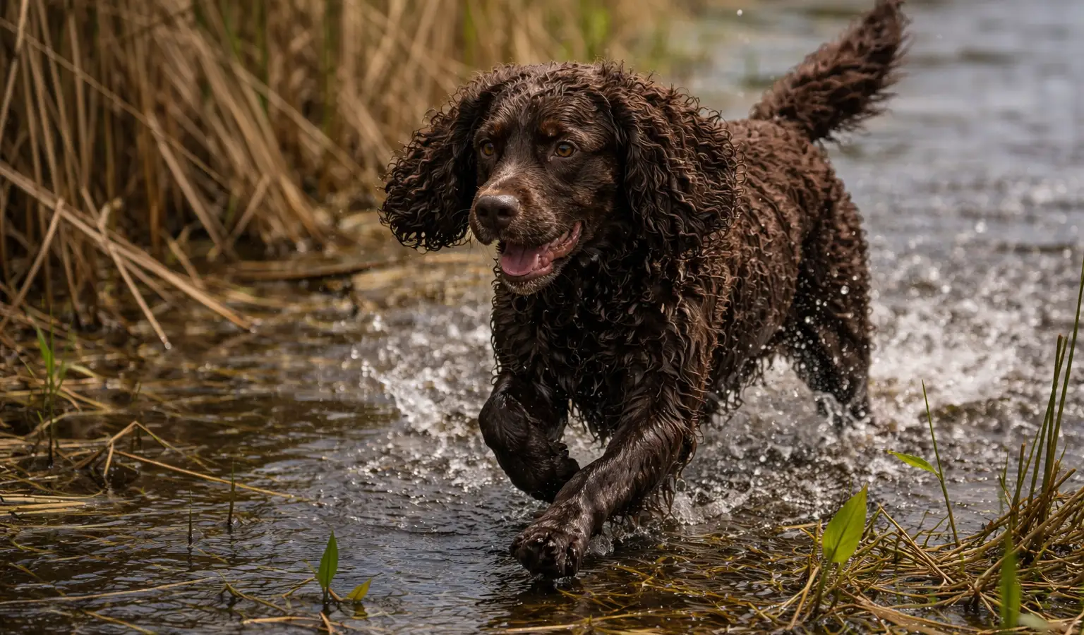 American Water Spaniel Jagdhund apportierender Hund