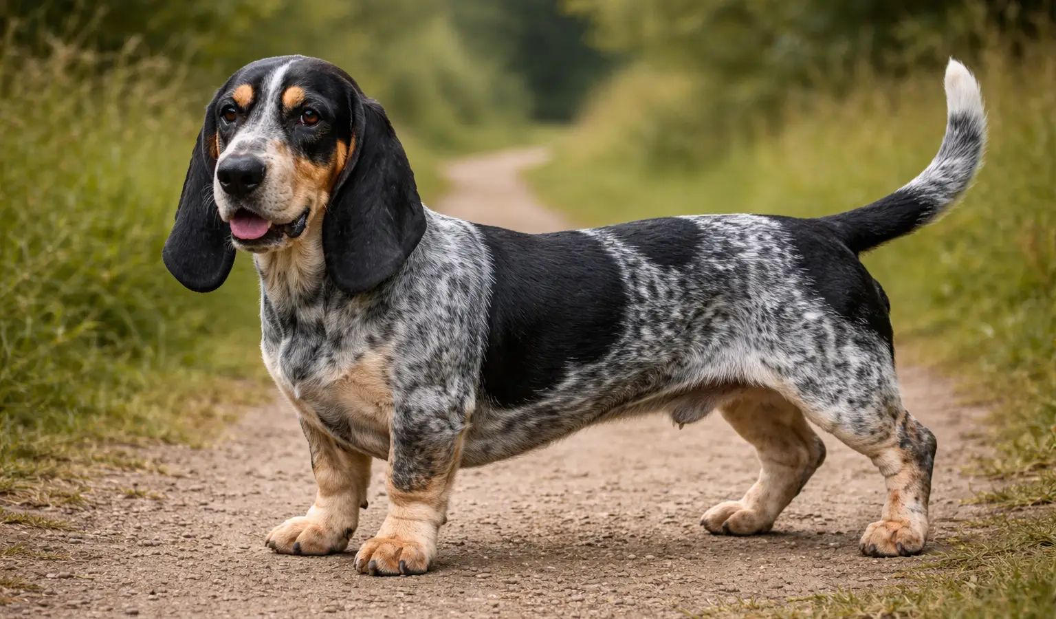 Basset Bleu de Gascogne hunting hound
