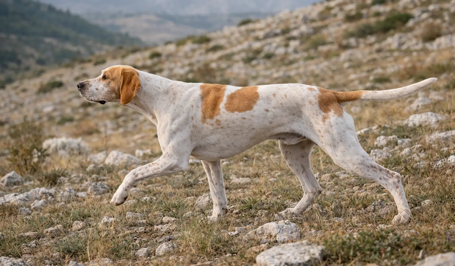 Ariege Pointer hunting dog pointing breed