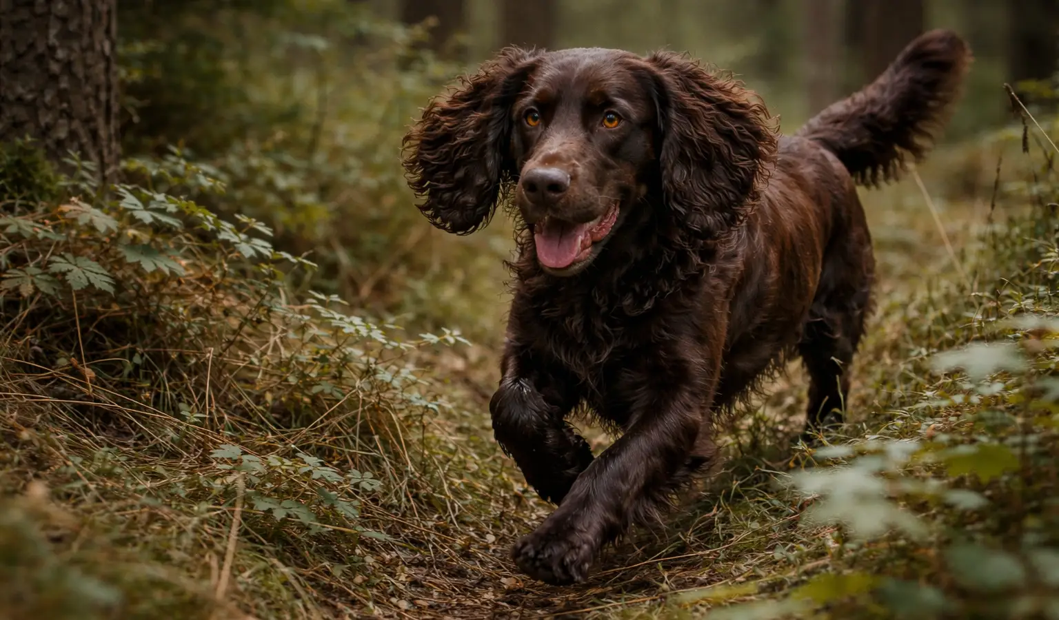 Deutscher Wachtelhund Jagdhund stöbernder Hund