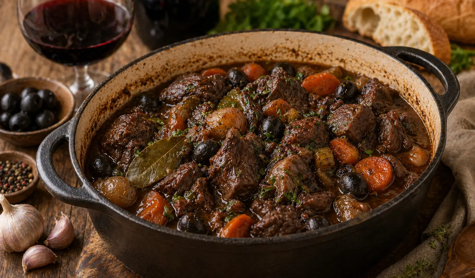 Stufato di cinghiale al vino rosso