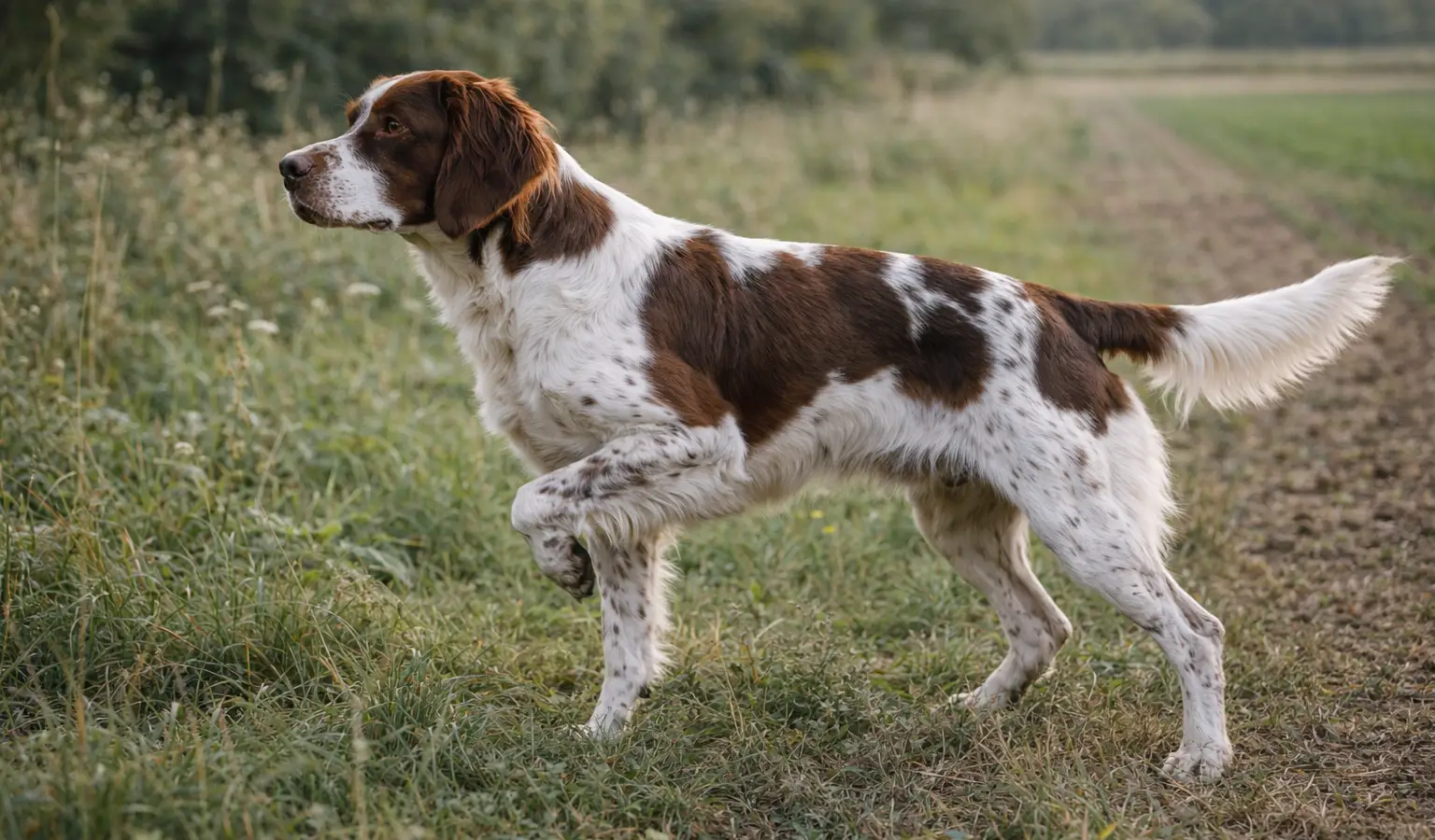 French Spaniel hunting pointing dog