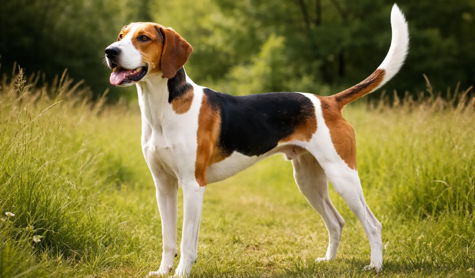 American Foxhound hunting dog