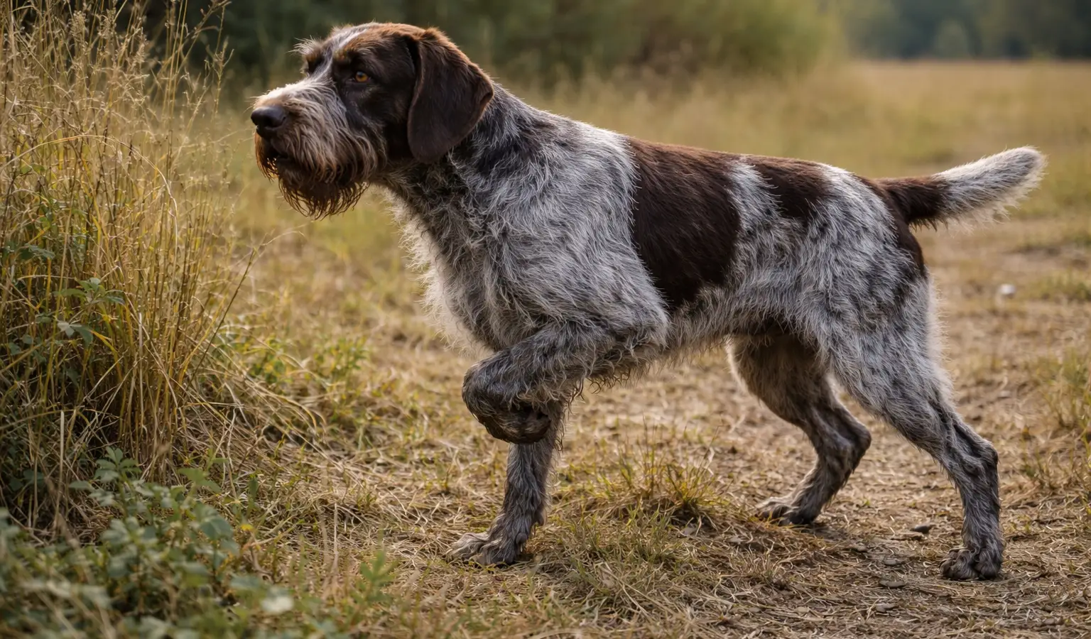 Wirehaired Pointing Griffon Korthals hunting dog