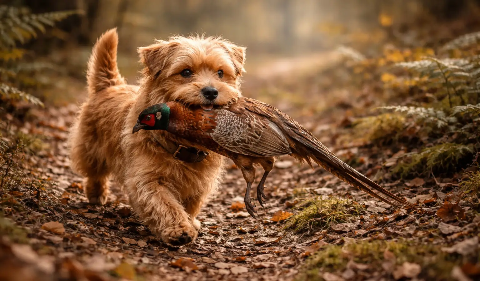 Norfolk Terrier, pequeño terrier compacto de pelo áspero y orejas caídas