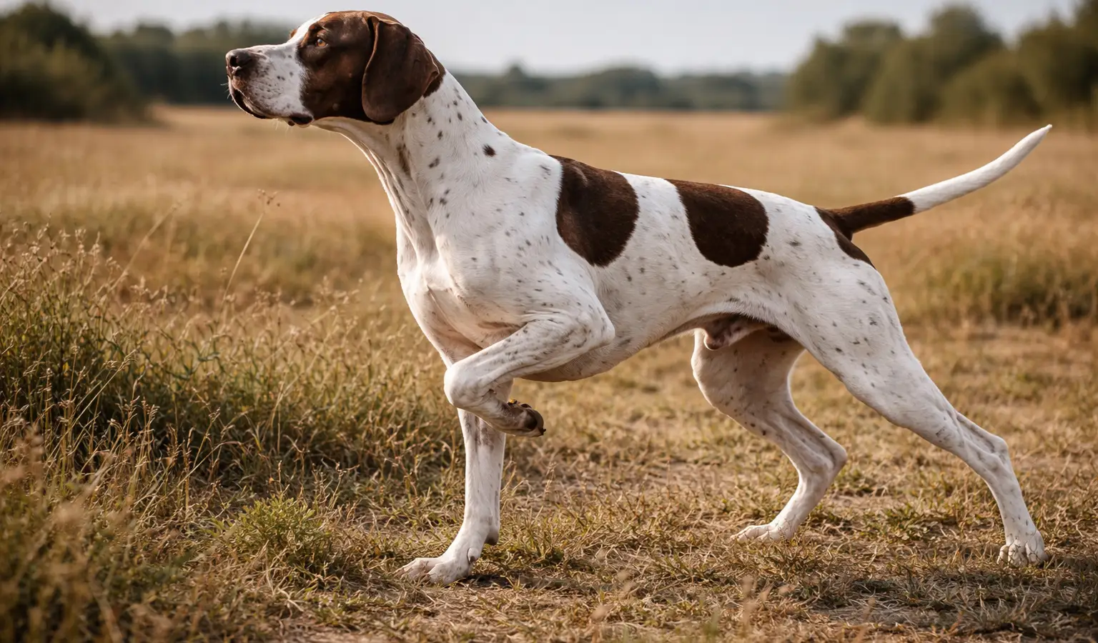 English Pointer hunting dog pointing breed