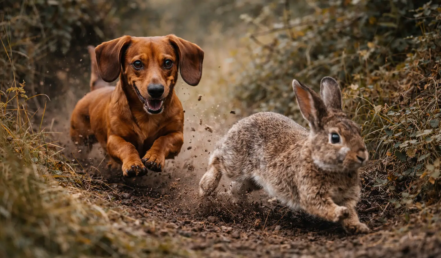 Dachshund hunting dog used for burrow hunting and tracking wounded game