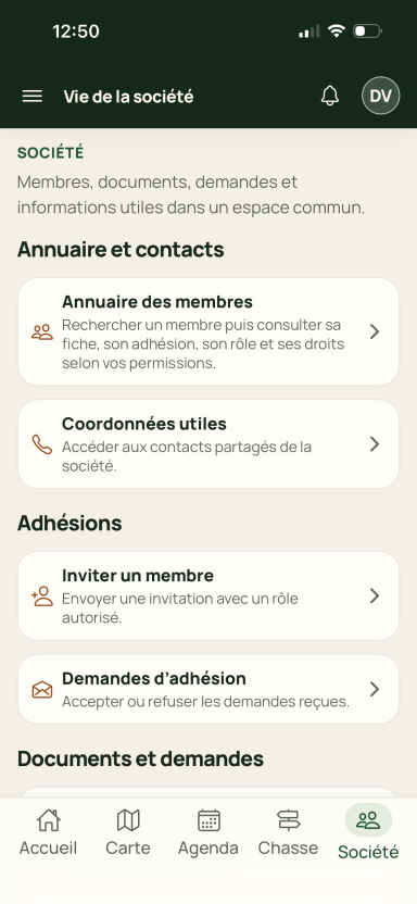 Écran réel Huntrexia consacré à la vie de la société de chasse