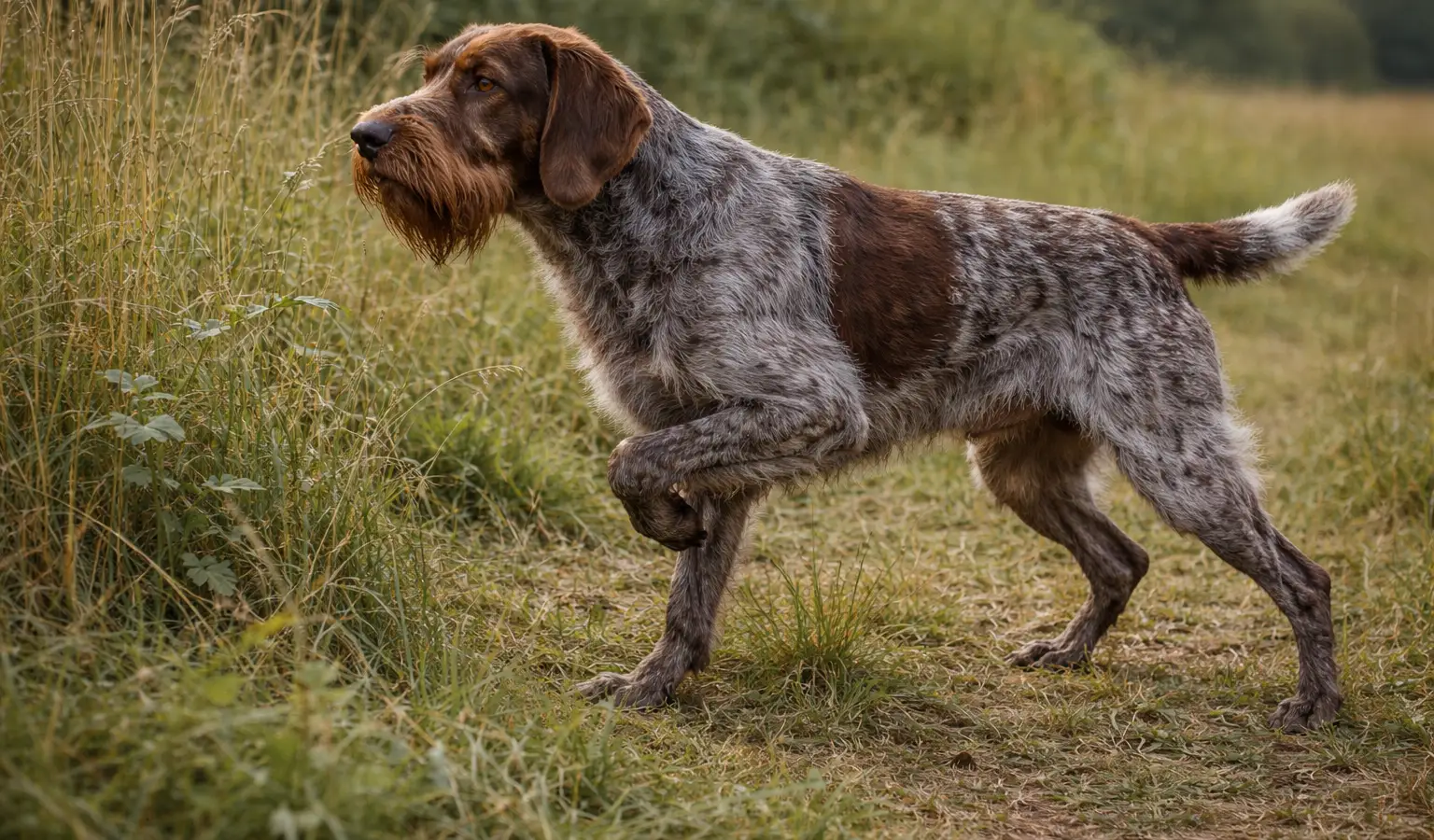 Czech Wirehaired Pointer hunting dog