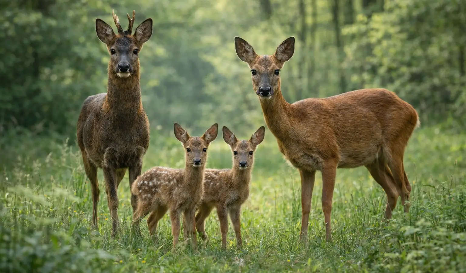 Roe deer (Capreolus capreolus) in its natural habitat