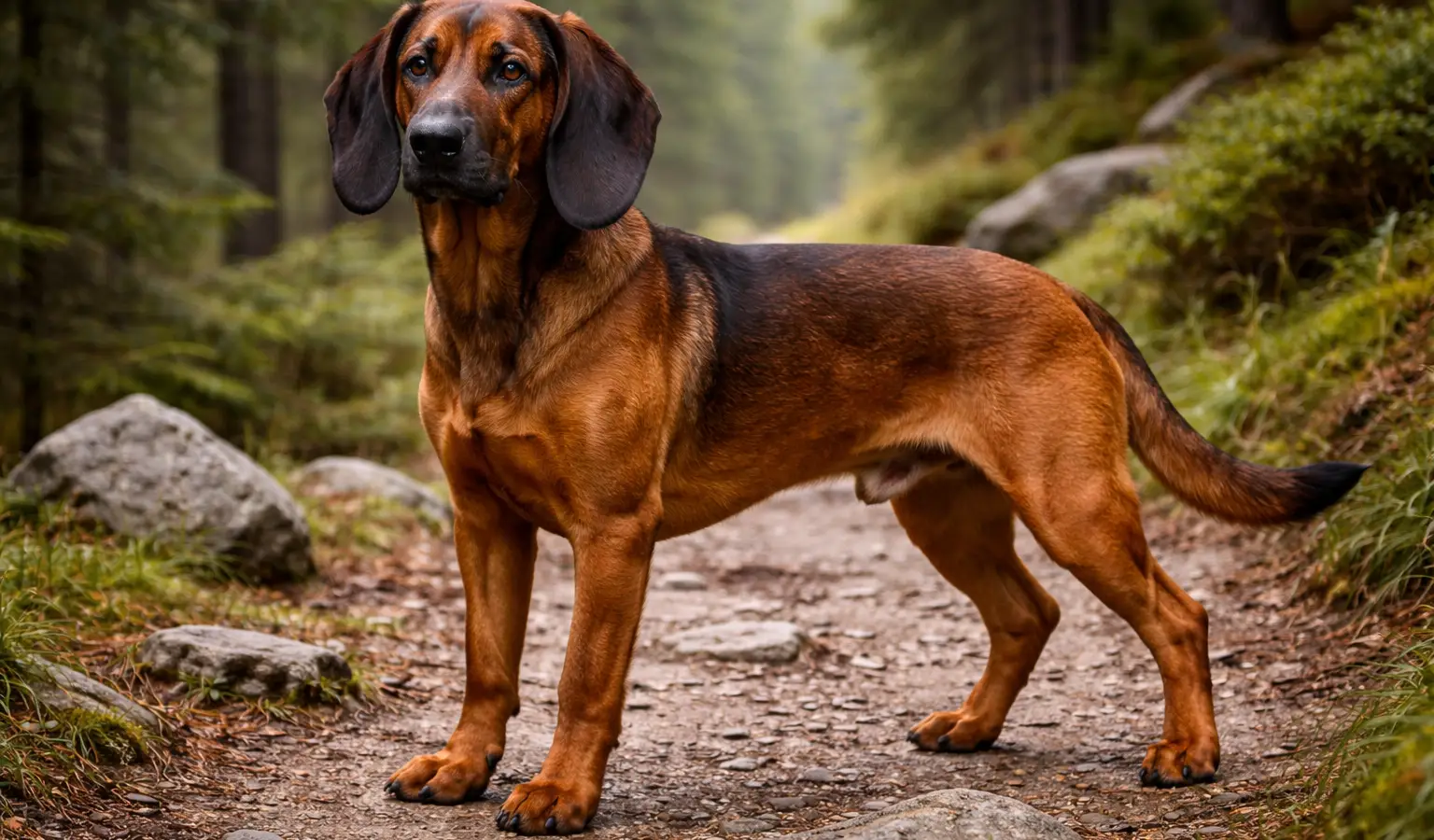 Perro de caza de sangre de montaña de Baviera