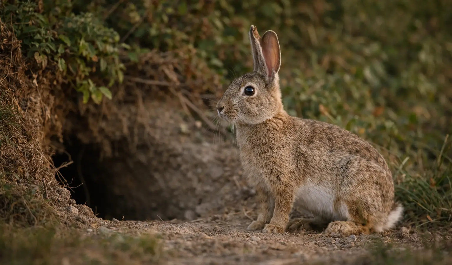 Conejo silvestre mamífero de caza menor